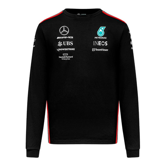 Playera Manga Larga Mercedes Amg Petronas Oficial 2023