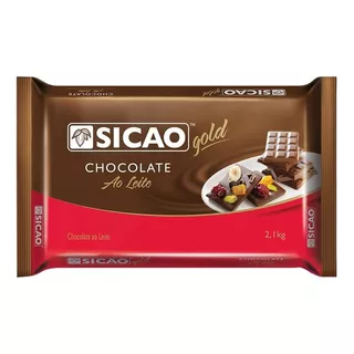 Chocolate Ao Leite Sicao Barra Gold 2,1kg Nobre Callebaut