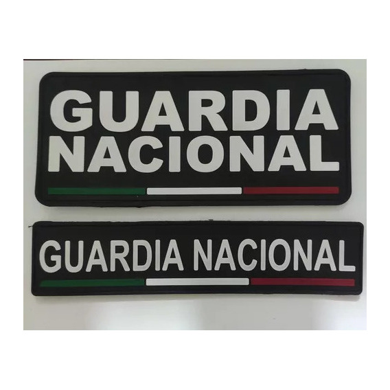 Insignia De Pvc Guardia Nacional Fondo Negro