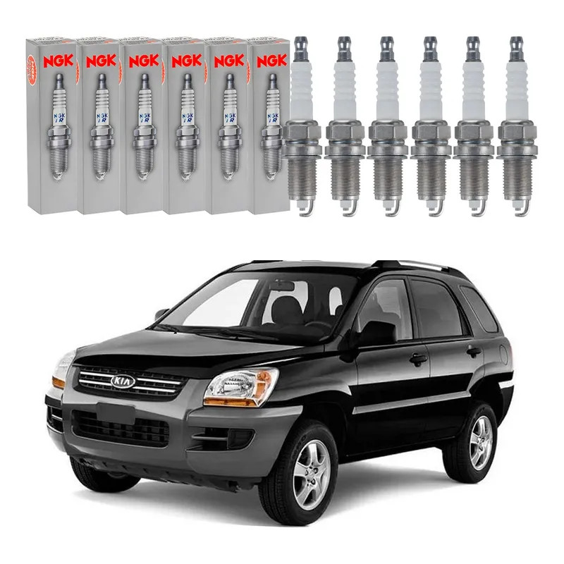 Jogo Velas Ngk Sportage 2.7 V6 2004 A 2007