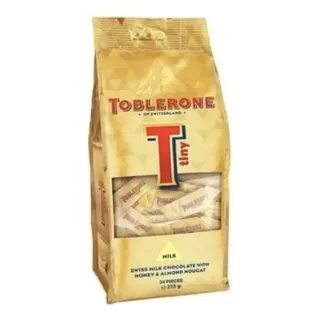 Bolsa Toblerone Tiny Milk White Crunchy Almond Suizo 272 Grs