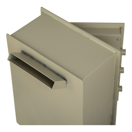 Caja Fuerte 40x30x15+5 Cm Para Embutir Buzon Invertido Full Color Gris