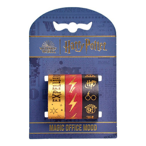 Cinta Washi Tape Harry Potter Maw Mooving 1,5cmx3mt Pack X 3 Color variado