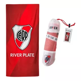 Toallón De Secado Rápido City Blanco Fútbol River Plate