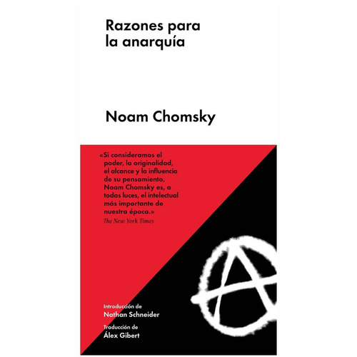 Razones Para La Anarquia, de Chomsky, Noam. Editorial Malpaso, tapa dura en español, 2015