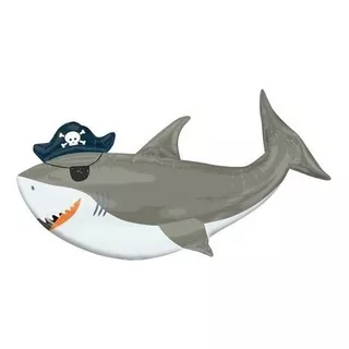Globo Metálico Tiburón Para Fiestas Cumpleaños 1 Pza