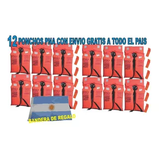 12 Salvavidas Poncho + Silbato + Bandera. Envio Gratis