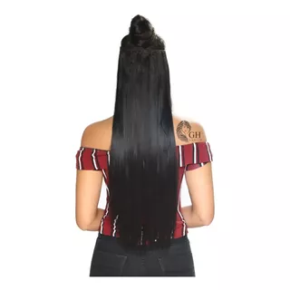 Cabelo Orgânico Liso Tic Tac Longo Idêntico Ao Human Natural