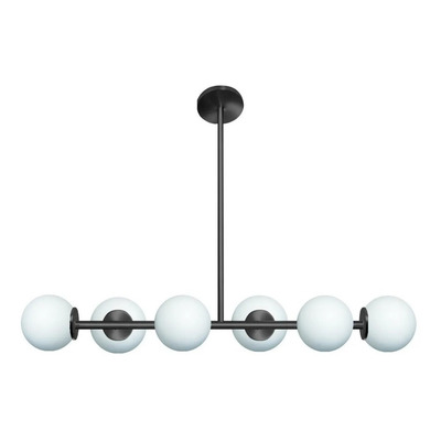Lampara De Techo Moderna Negro Colgante 6 Luces Best Globo