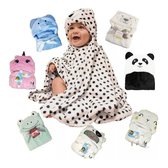 Frazada Infantil Con Capucha De Animales Bebe Manta Flannel