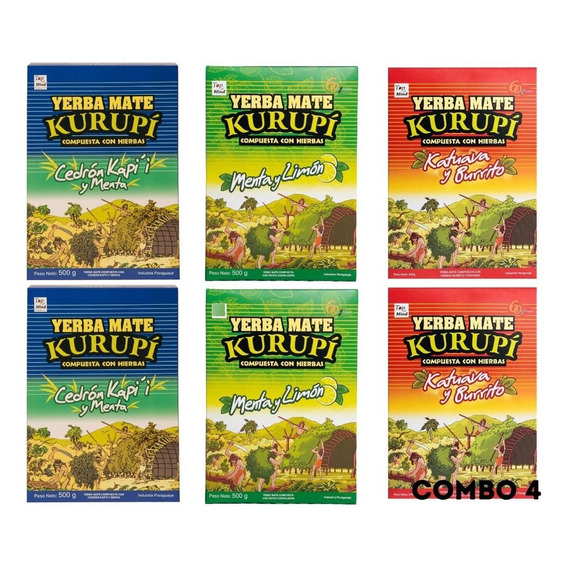 Yerba Mate Kurupí Sabores Variados 3 Kilos