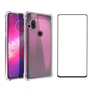 Capa Antishock + Película Vidro 3d Para Motorola One Hyper