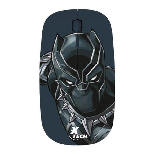 Mouse Inalámbrico Xtech Marvel Edición Pantera Negra Css Color Negro