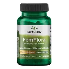 Femflora Probioticos Mujer 60cáp Sin Sabor 9.8 Bill Cfu Swanson Frasco