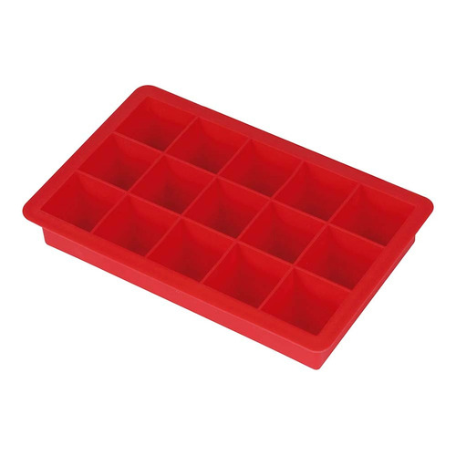 Cubetera De Silicona Roja 15 Cubos Mor Color Rojo