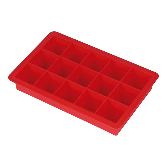 Cubetera De Silicona Roja 15 Cubos Mor Color Rojo