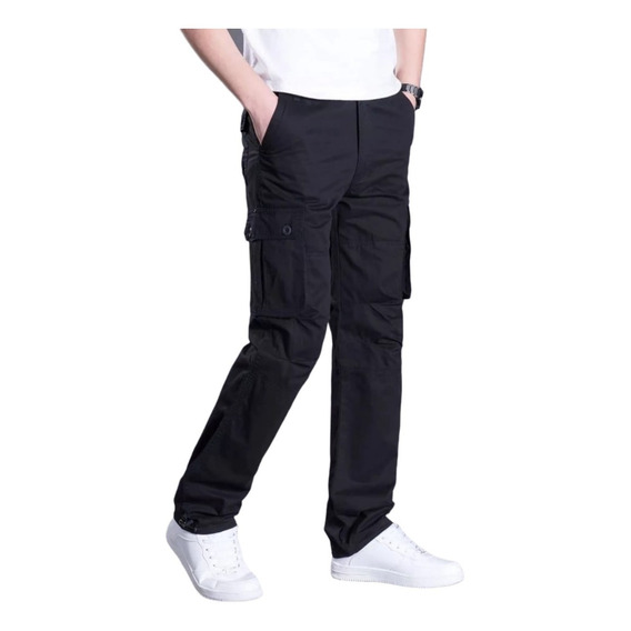 Pantalon Cargo Multibolsillo Para Hombre  