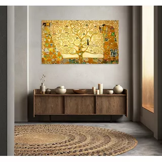 Árbol De La Vida Klimt 100x60 Cuadro Canvas En Bastidor