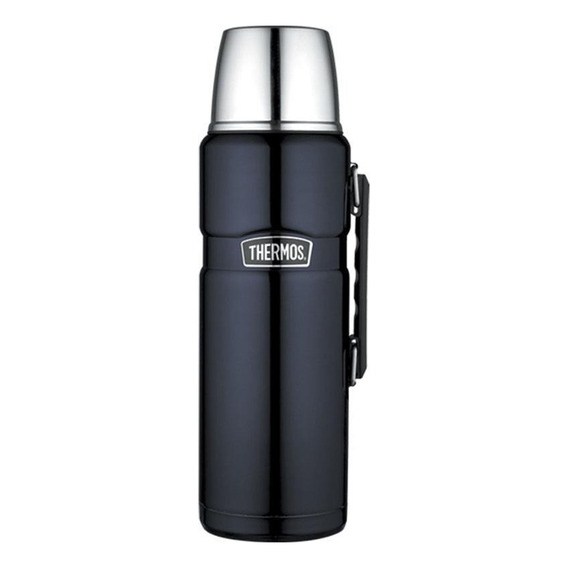 Termo De Acero 1.2lts Marca Thermos Ampolla De Acero Color Azul Marino