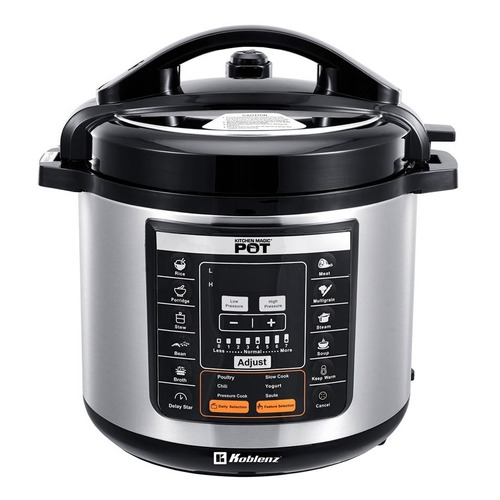 Olla De Presion Electrica Koblenz Kitchenmagic Pot Kmp-1000 Color Plateado Frecuencia 60