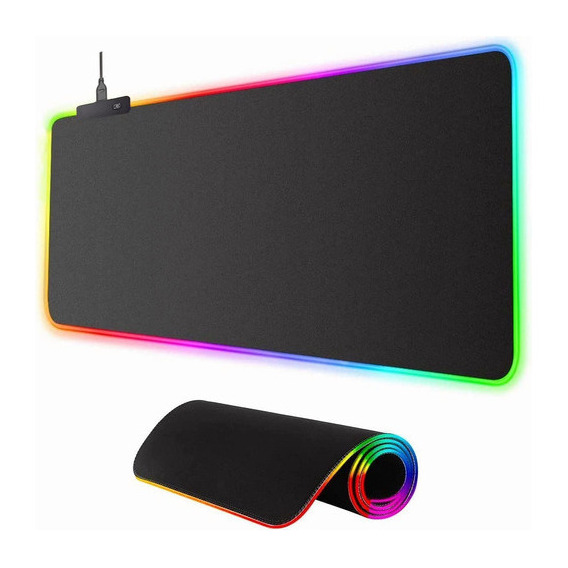 RGB Mouse Pad Gamer TEC TEC0052-1 Tamaño 300x800x4mm Negro