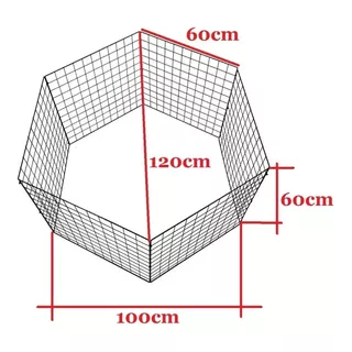 Cercado Canil Garde Para Cães Cachorro Coelho 6x60x60cm