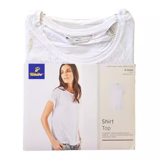 Blusa Blanca Manga Corta Mujer