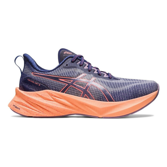 Tenis Mujer Asics Novablast 3 Vo Color Violeta Oscuro Diseño De La Tela Liso Talla 24.5