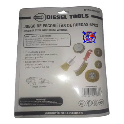 Juego De Cepillos O Kit De Cepillos  Para Taladro 6 Pzas 