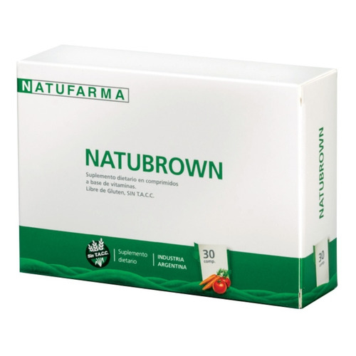 Natufarma Natubrown 30comp Bronceado Antioxidante Salud Piel