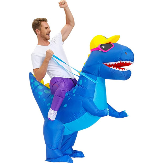 Disfraz De Dinosaurio Inflable Unisex Para Halloween