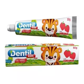 12 Gel Creme Dental Pasta De Dente Infantil Dentil Zoo Sabor Tutti Frutti