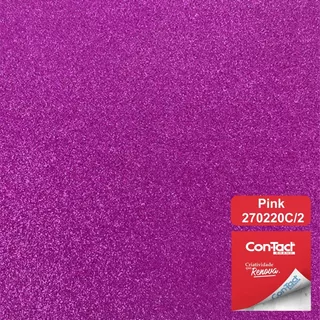 Papel Contact Glitter Adesivo De Parede Colorido 2m X 45cm Cor Pink 270220c_2