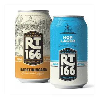 Cerveja Artesanal Rt166 Rótulos Especiais Lata 350ml C/12 Un