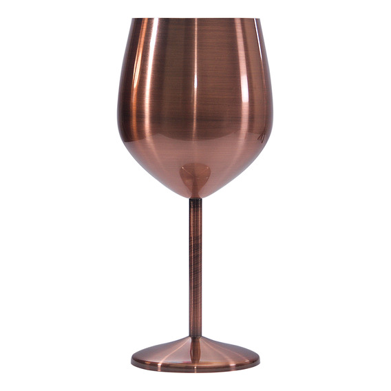 Copa De Vino En Acero Inoxidable Bronce Vintage