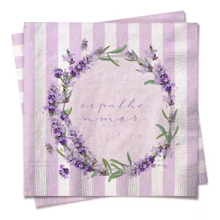 Guardanapo Lavanda 32,5 X 32,5cm C/ 20 Unidades - Cromus