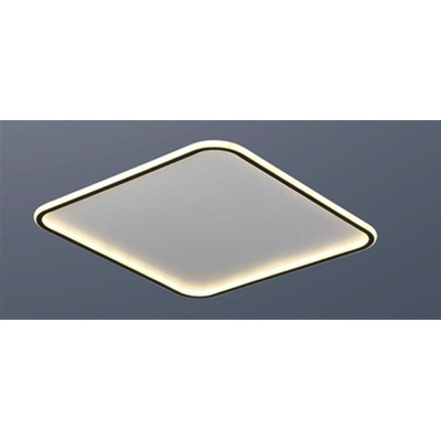 Plafon Led Moderno Borde Negro Cuadrado L9275 40cm Mks 