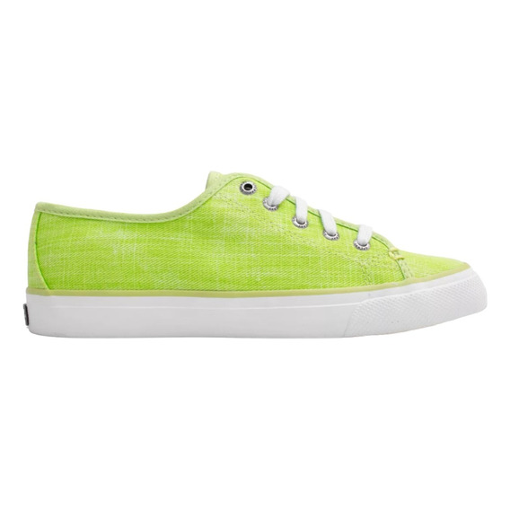 Tenis Nauticos Sperry Mujer  Casual Verde Seacoast Ripstop 