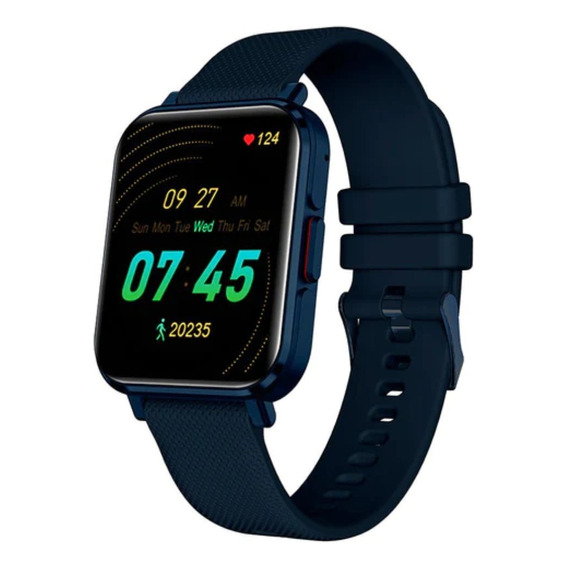 Smartwatch Reloj Inteligente Stf Optimum Azul Pantalla 1.85 Color De La Correa Silicon