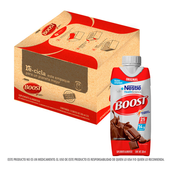 Suplemento Boost Sabor Chocolate X12 Und 330ml C/u