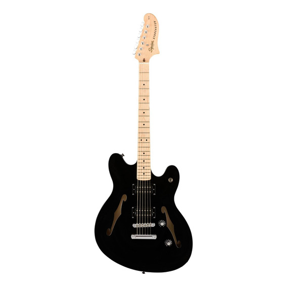 Guitarra eléctrica Squier by Fender Affinity Series Starcaster de arce laminado black poliuretano brillante con diapasón de arce