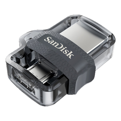 Pendrive SanDisk Ultra Dual m3.0 16GB 3.0 negro y transparente