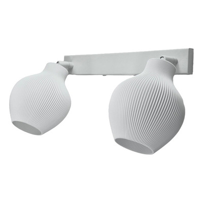 Aplique 2 Luces Tulip 3d Blanco Deco Moderno Apto Led Lmp