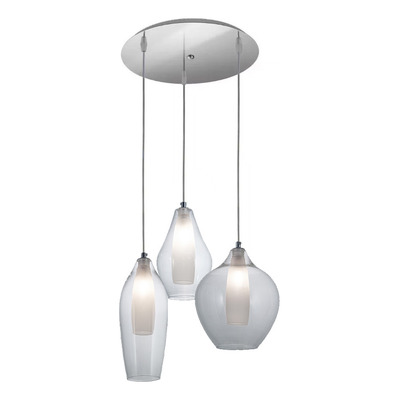 Colgante 3 Luces Mamushka Transparente Base Redonda