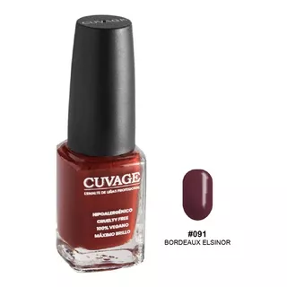 Esmaltes De Uñas Tradicional Sin Tacc Cuvage Pro Keratine C Color #091 Bordeaux Elsinor