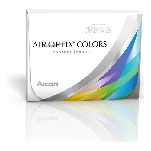Lentes De Contacto Sin Graduación Air Optix Colors Color Verde - Green De 30 Días De Duración - 1 Par