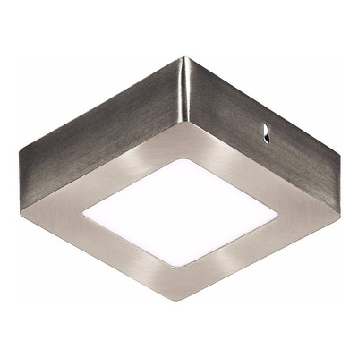 Plafon Led 6w Acero Platil Cuadrado Panel Luz Desing