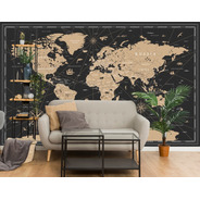 Vinilos Decorativos Mural Empapelado Mapa Planisferio 