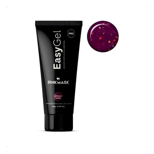 Easy Gel Pink Mask (polygel) X 60gr/2.1floz Color Sparkly Wine