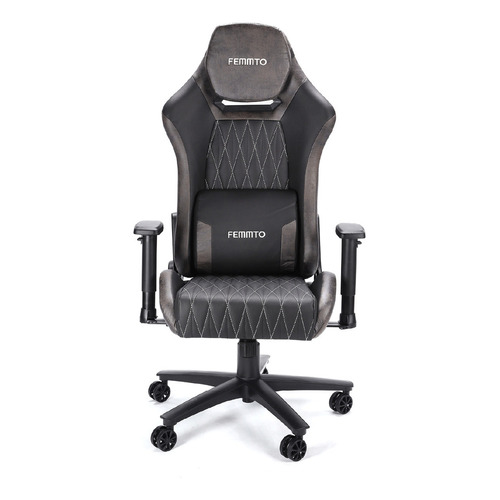 Silla Gamer Pro Escritorio Ergonomica Ajustable 150 Kg Giratoria Pc Gaming Tapizado Gamuza Femmto